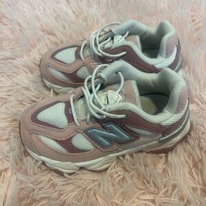 New Balance Kids' Pink and White Sneakers